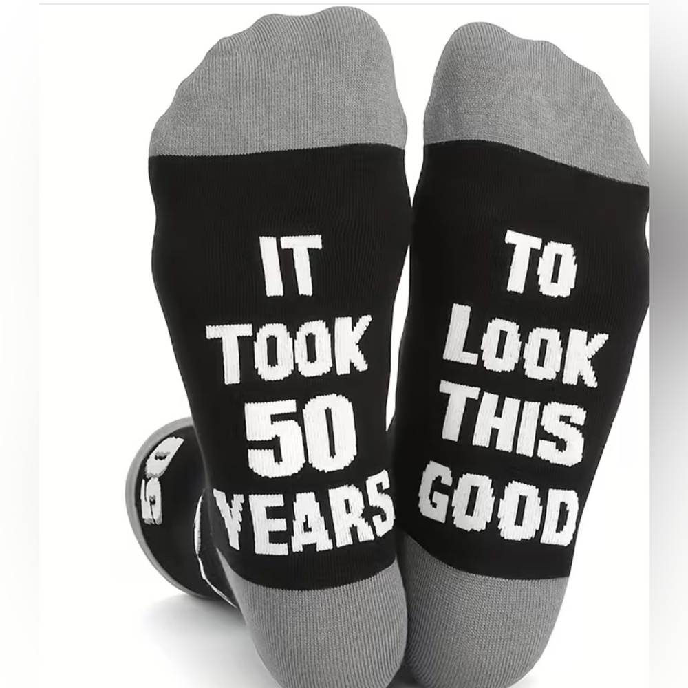 NWOT 50 Year Birthday Socks